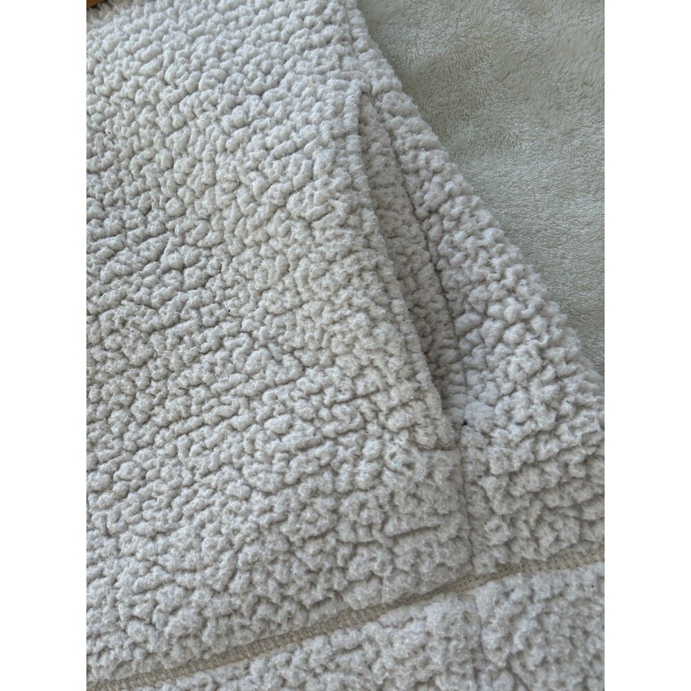Aerie Womens Sweater Extra Large Sherpa Cozy Quarter Button Pullover Cream Teddy - Picture 9 of 11
